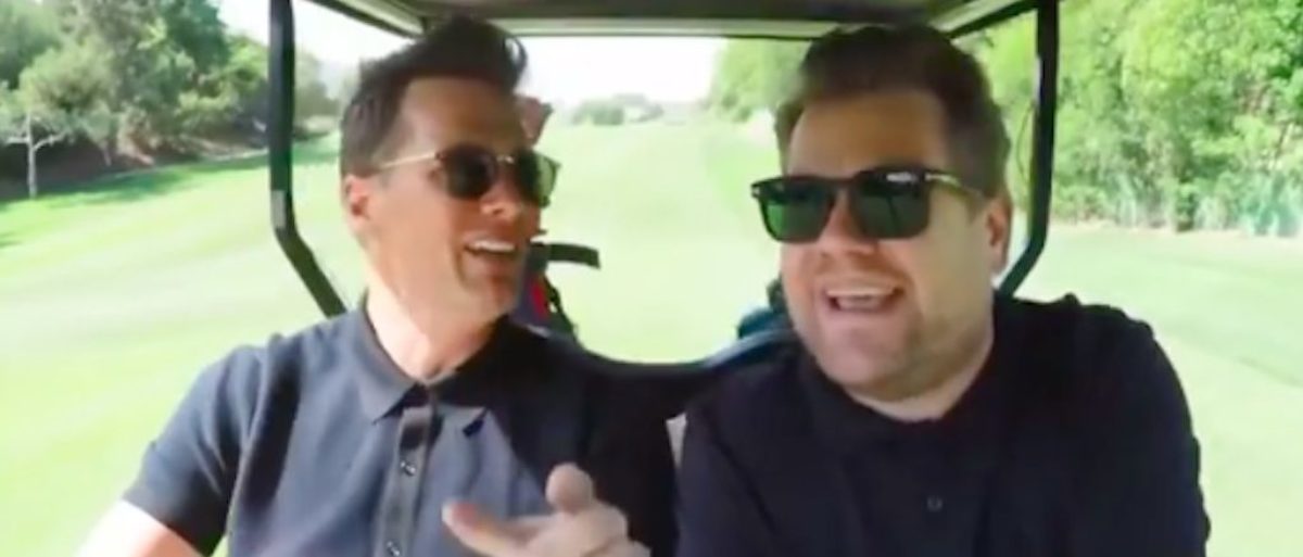 Tom Brady and James Corden golf on 'The Late Late Show'