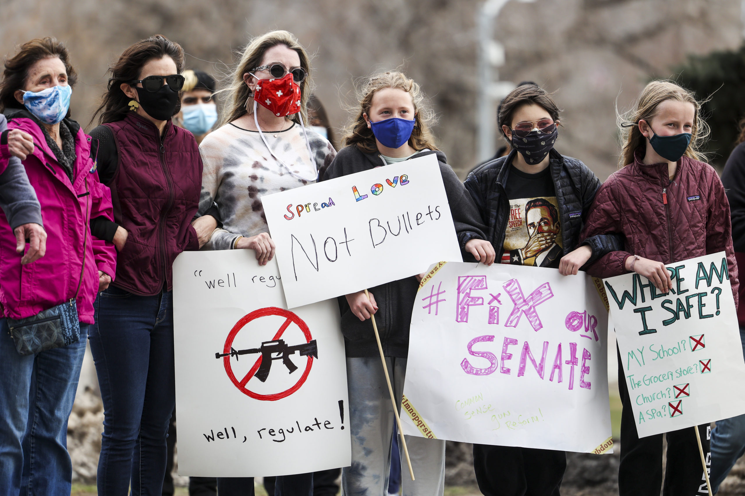 Activists rally at Colorado capitol for increased gun control measures. (Photo by Michael Ciaglo/Getty Images)