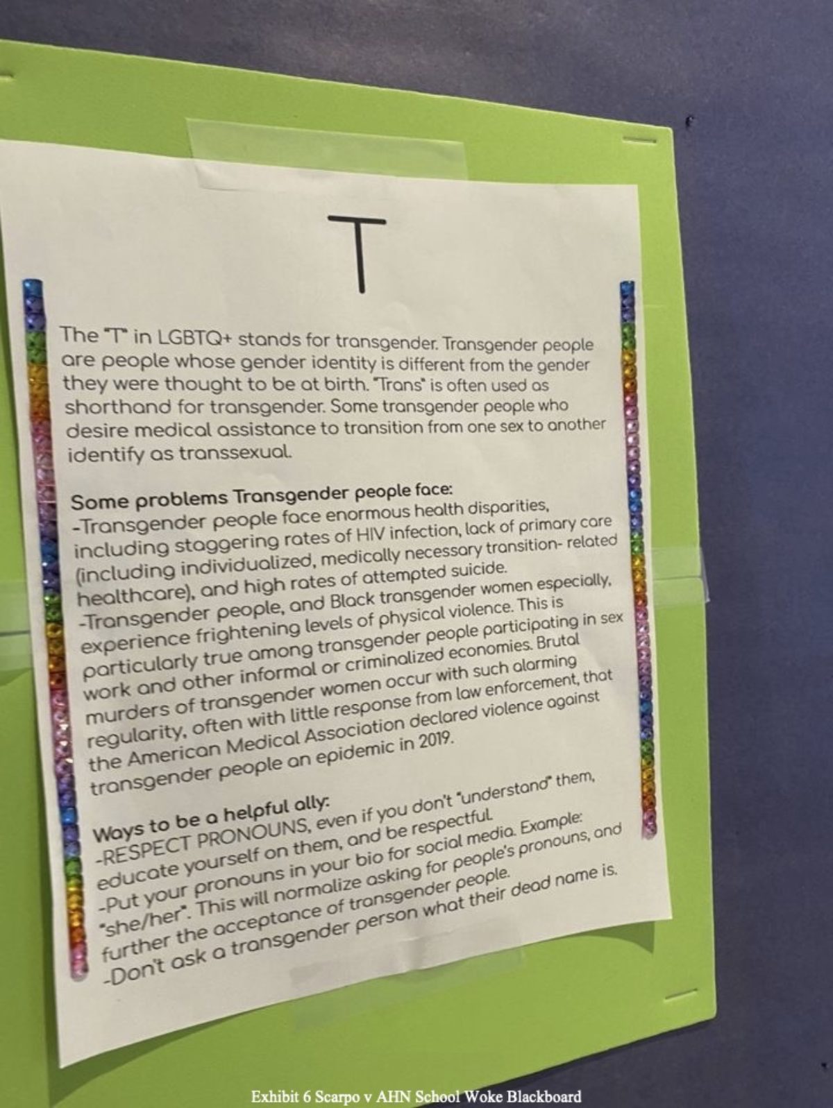 AHN LGBTQ+ Bulletin Board (T)
