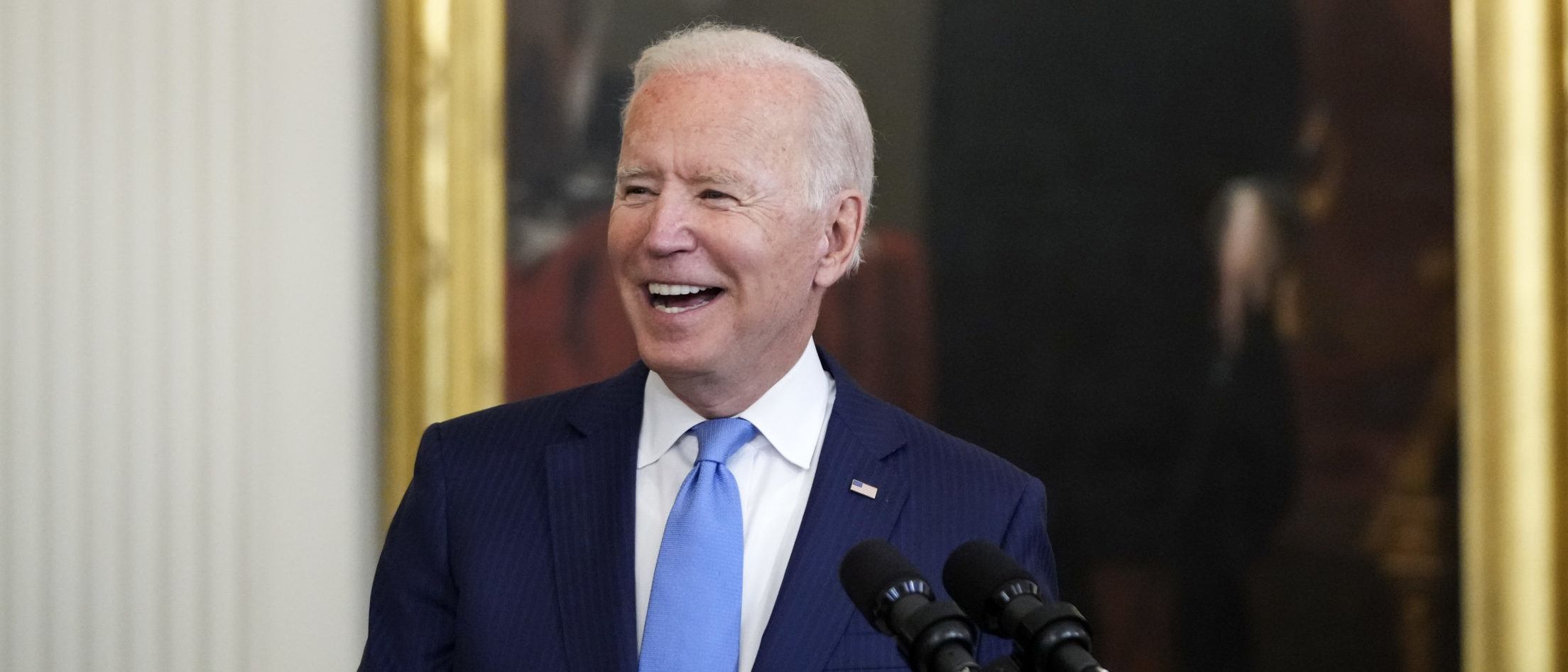 President Joe Biden speaks during an event on Aug. 23 at the White House. (Drew Angerer/Getty Images)
