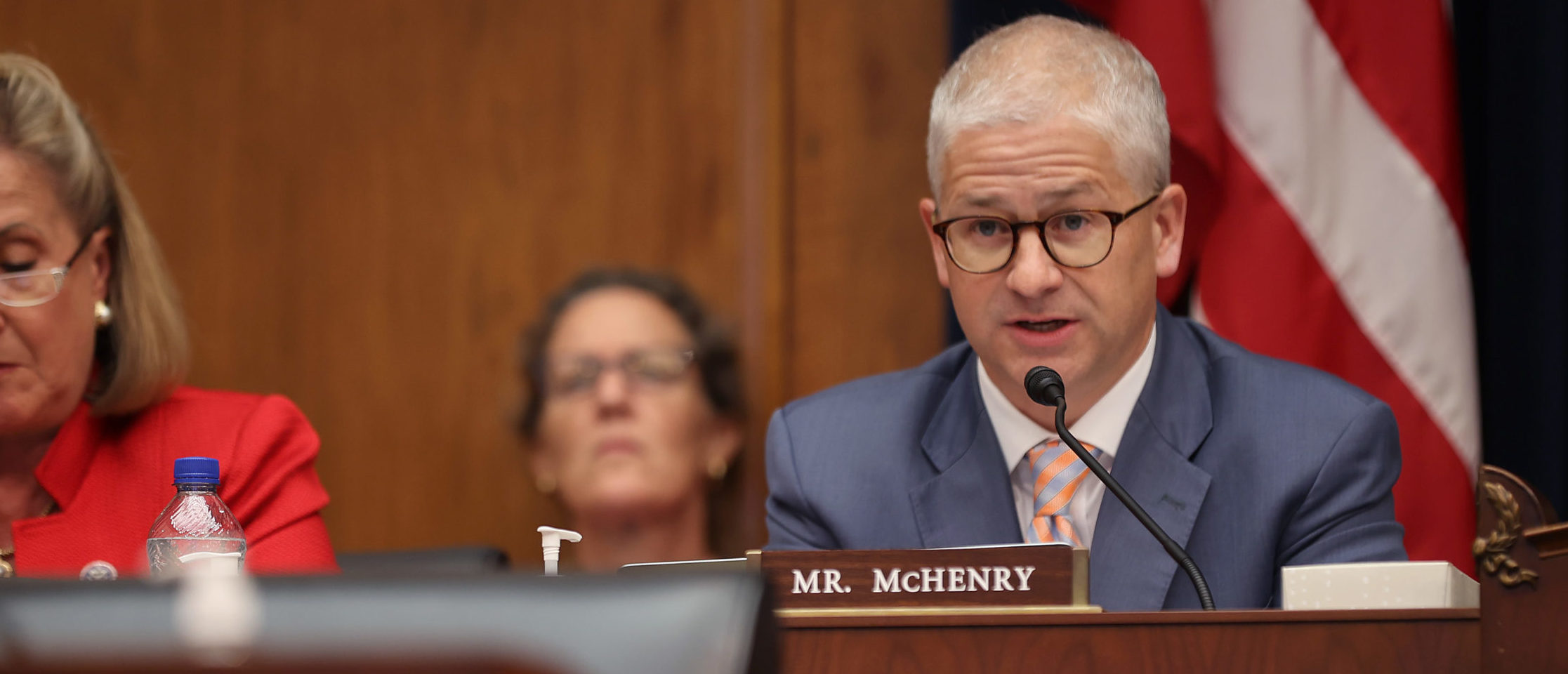House Financial Services Committee Ranking Member Patrick McHenry delivers remarks at a hearing on July 20. (Chip Somodevilla/Getty Images)