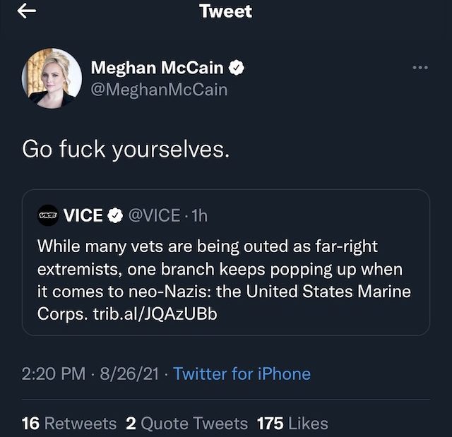 Meghan McCain tweet (Photo: Twitter/Screenshot/Public-User: Katie Jerkovich)
