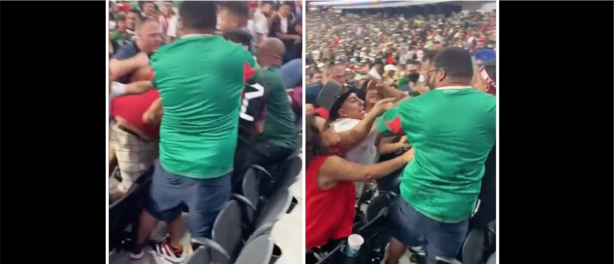 Insane Viral Videos Show Soccer Fans Fighting During Mexico/USA Game