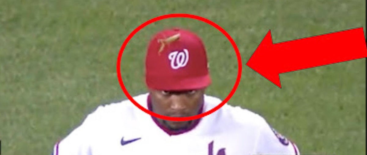 Washington Nationals on X: Whatever you do, don't tell Victor Robles that  he's playing CF with a praying mantis on his head. @Victor__Robles //  #NATITUDE  / X