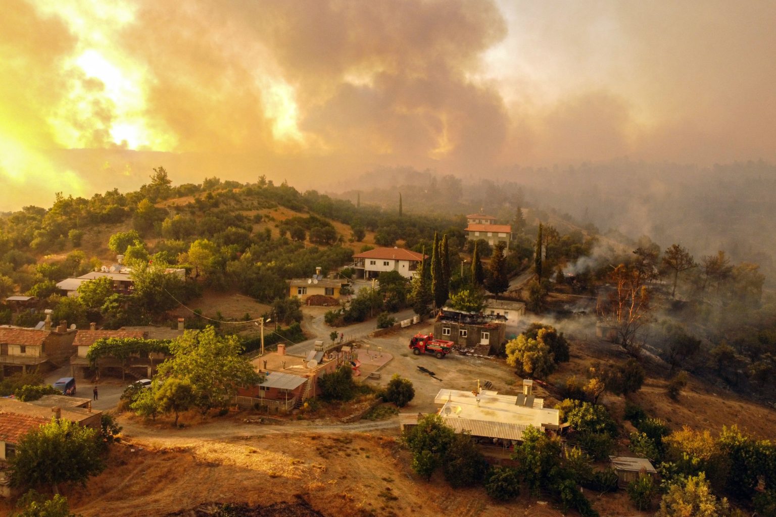 Photos Show Devastation Of Fire Ripping Through Mediterranean Tourist
