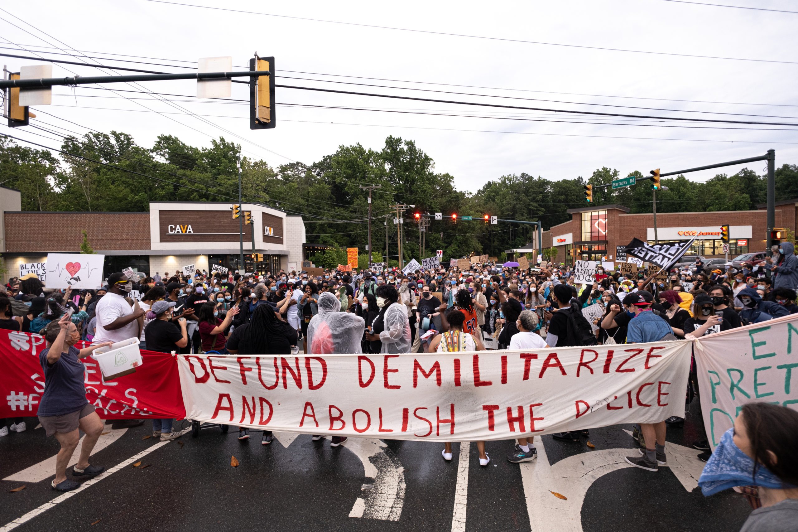 Protesters march in Charlottesville, Virginia on June 13, 2020. (Eze Amos/Getty Images)