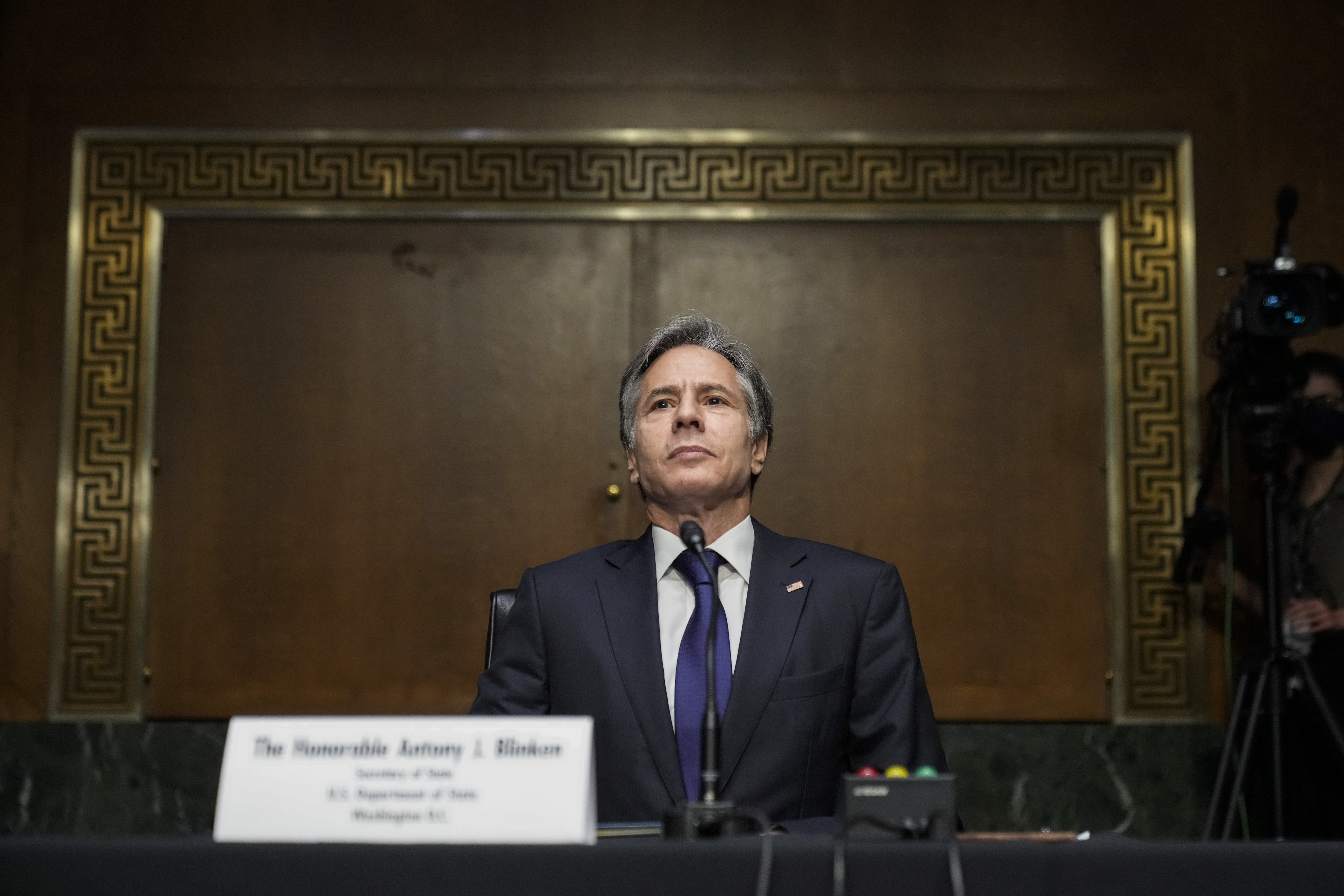 Secretary of State Antony Blinken testifies before the Senate Foreign Relations Committee Tuesday. (Drew Angerer/Getty Images)
