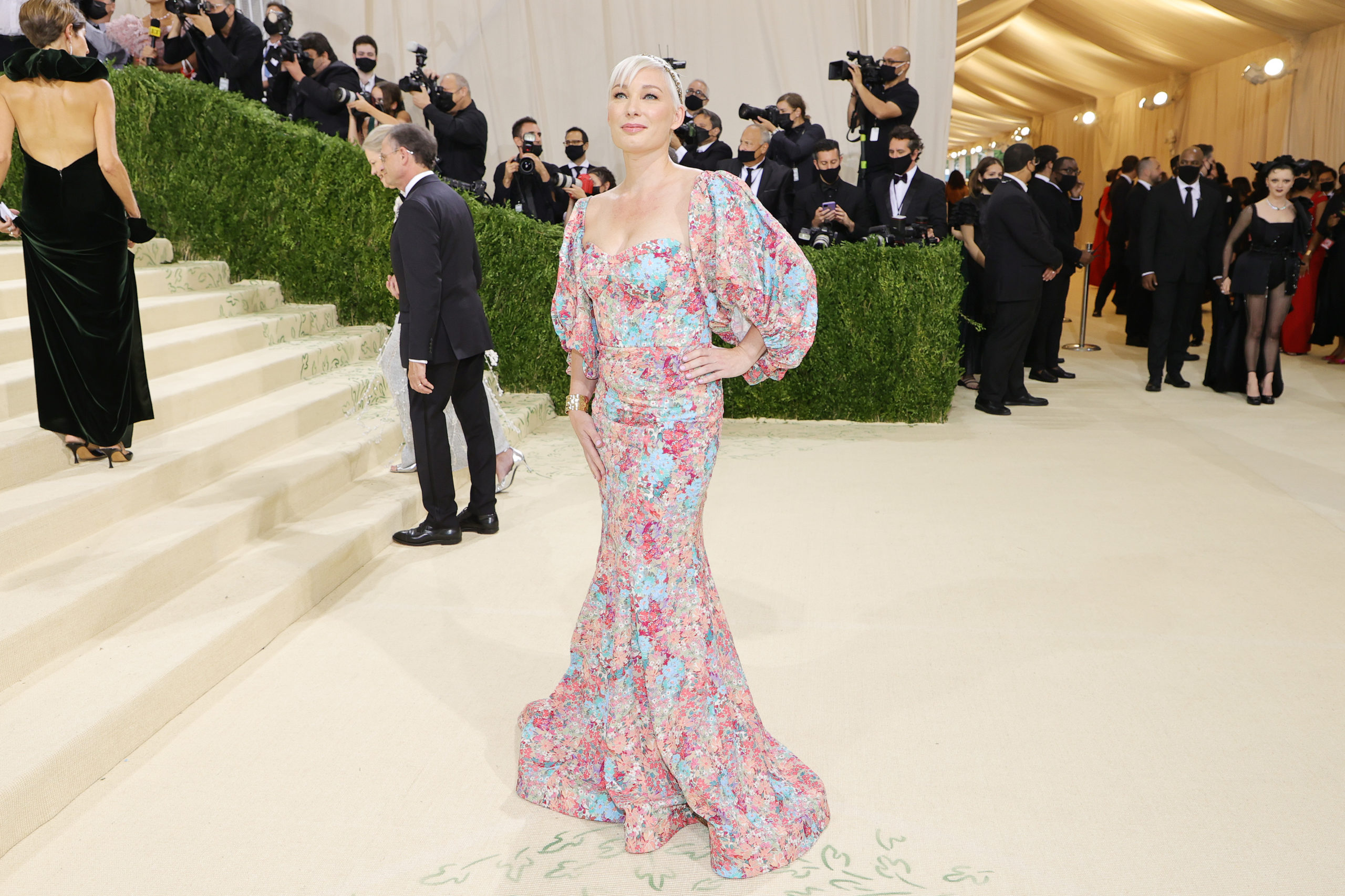 Emma Bengtsson attends The 2021 Met Gala Celebrating In America: A Lexicon Of Fashion at Metropolitan Museum of Art on September 13, 2021 in New York City. (Photo by Mike Coppola/Getty Images)