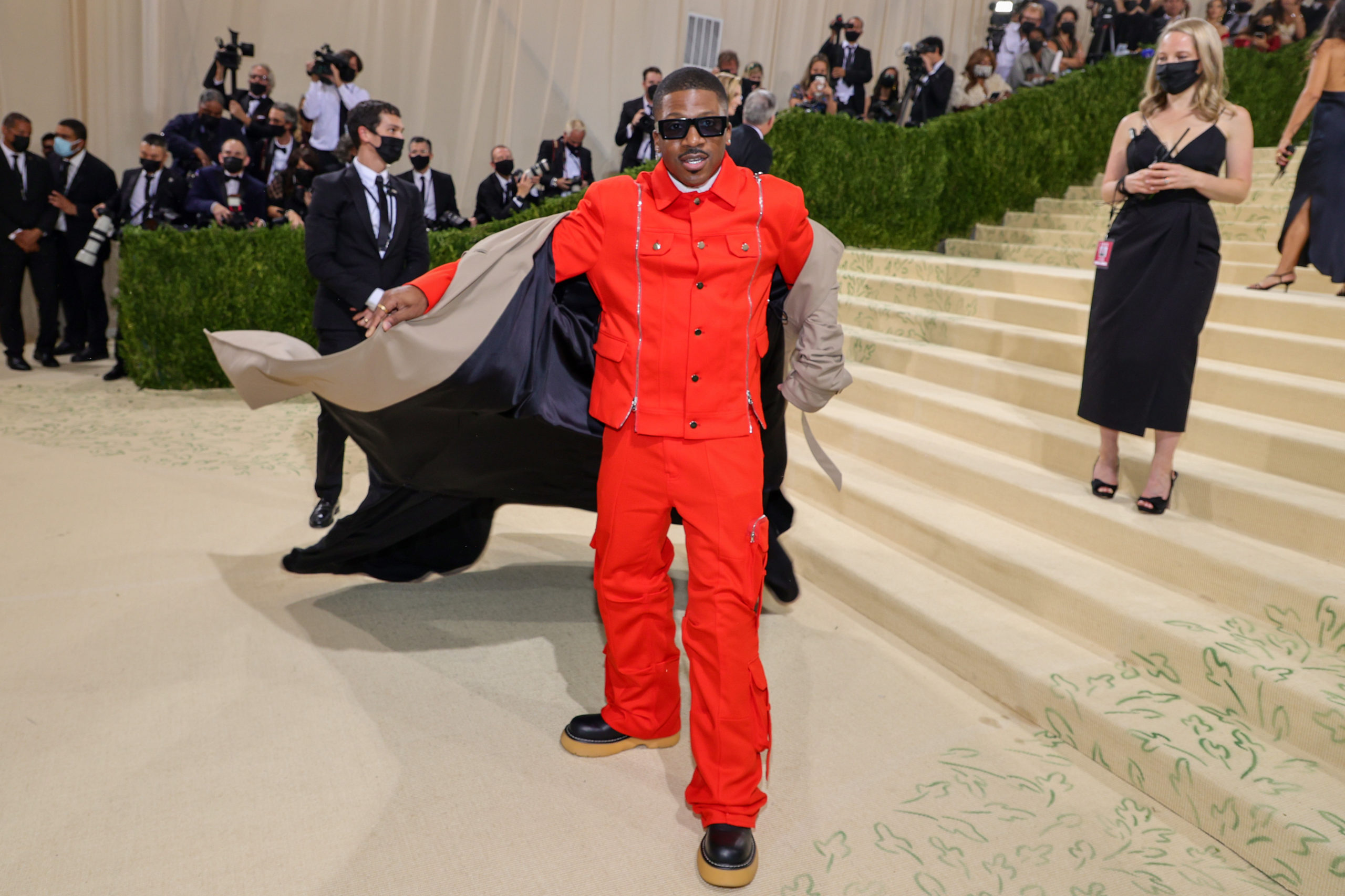 Romeo Hunte attends The 2021 Met Gala Celebrating In America: A Lexicon Of Fashion at Metropolitan Museum of Art on September 13, 2021 in New York City. (Photo by Theo Wargo/Getty Images)