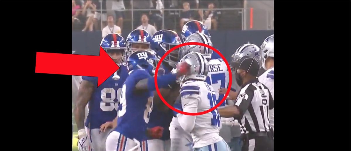 Watch: Cowboys S Damontae Kazee, Giants WR Kadarius Toney get into  fourth-quarter scuffle