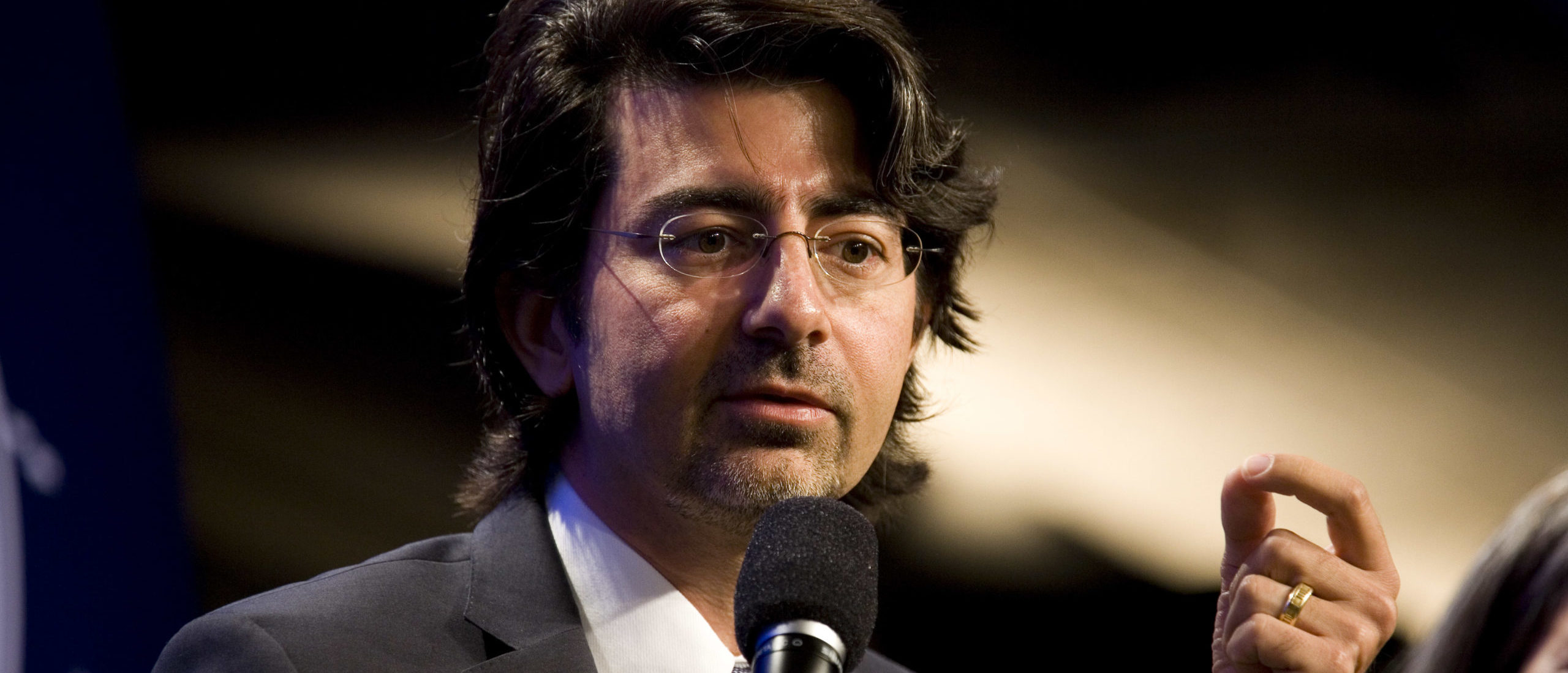 eBay founder Pierre Omidyar speaks during the panel session Democracy and Voice: Technology For Citizen Empowerment and Human Rights during the annual Clinton Global Initiative (CGI) on September 23, 2010 in New York City. (Photo by Brian Harkin/Getty Images)