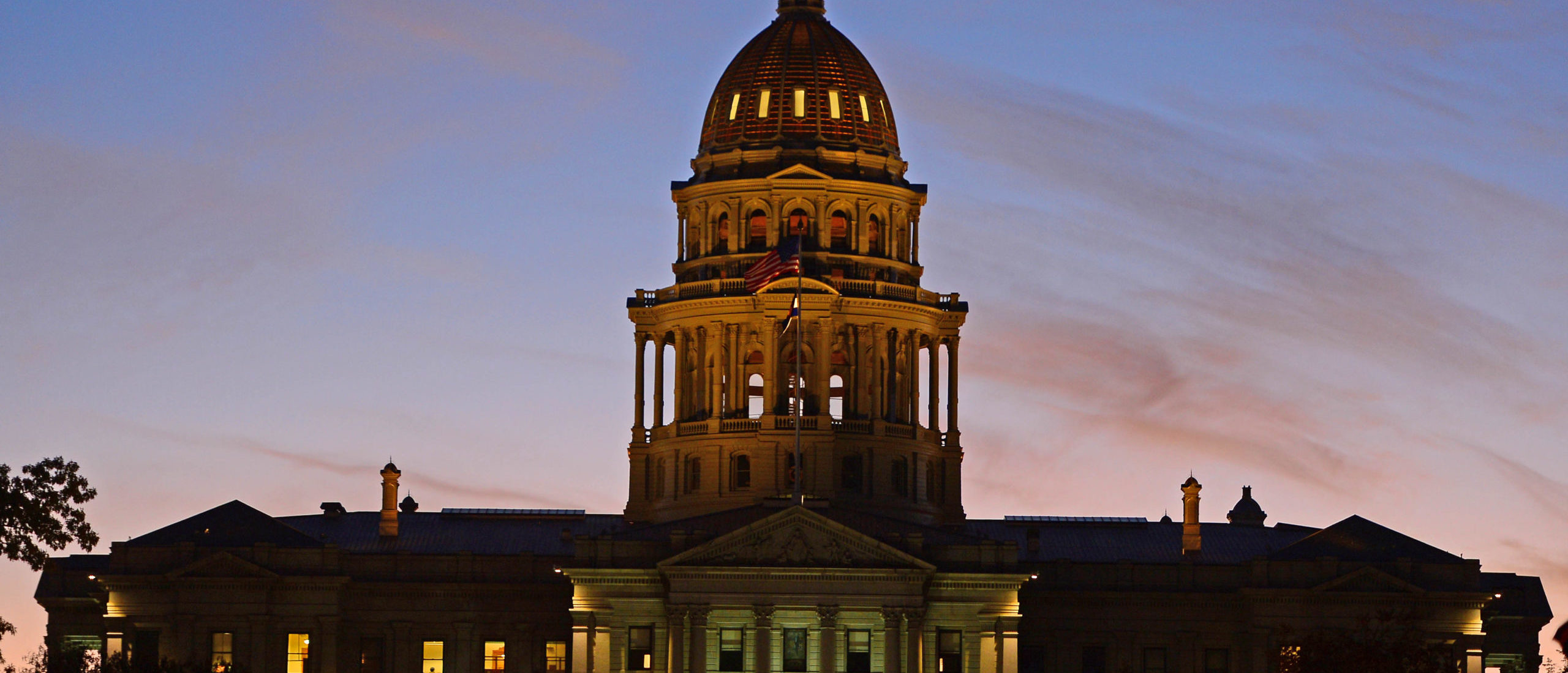 A general view of the Capital Building before sunrise and the start of the Denver Rock n' Roll 1/2 Marathon and 10K.