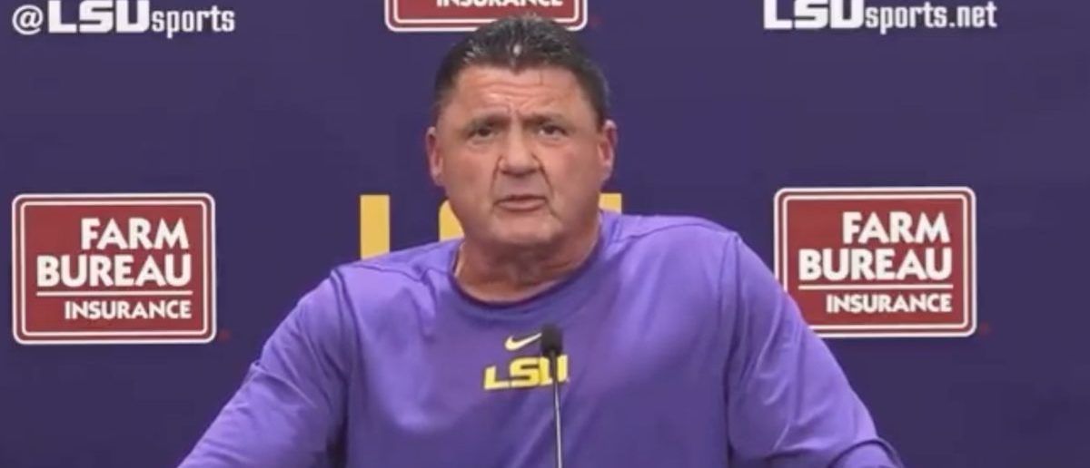 Don't mess with Ed Orgeron during a press conference 