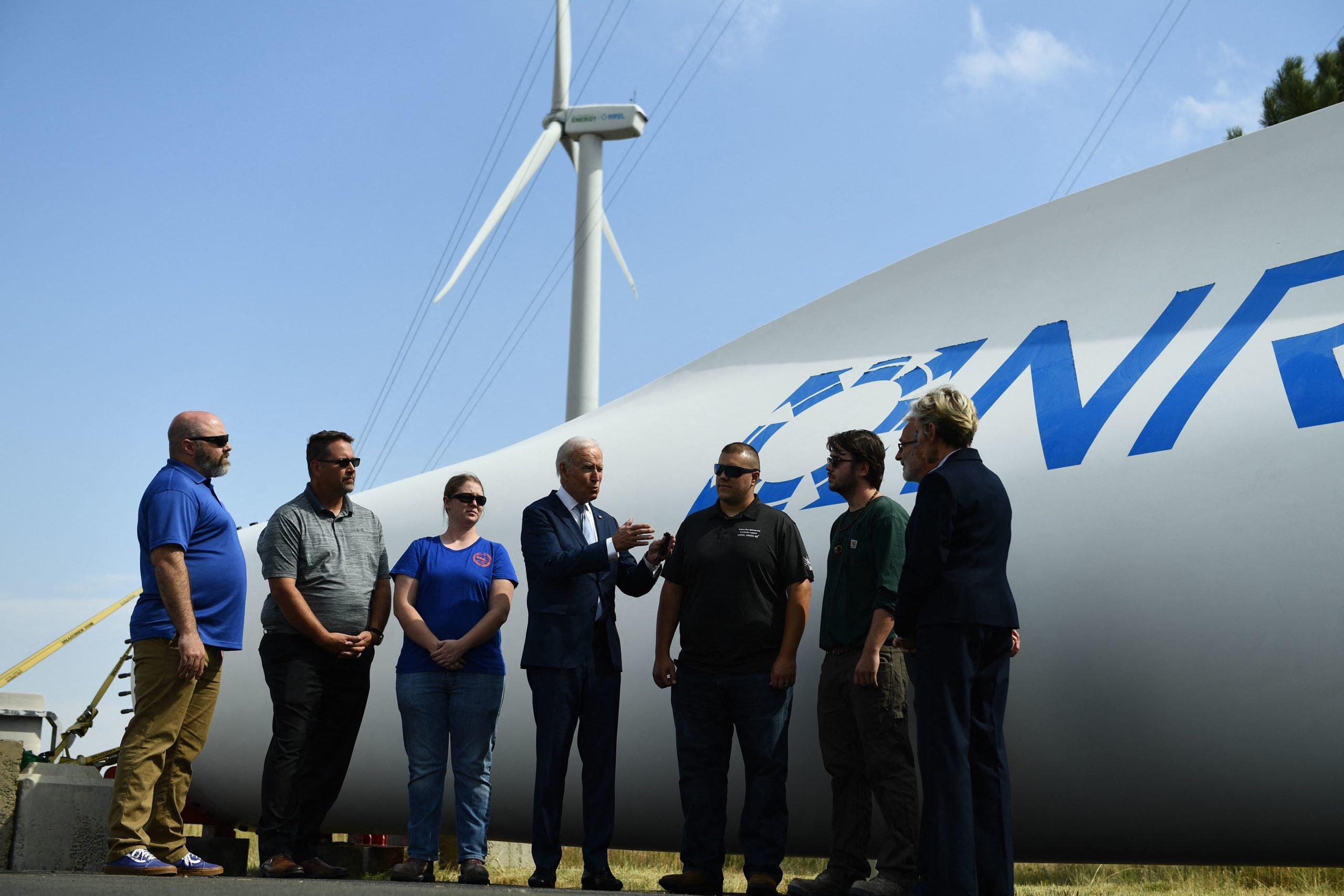 President Joe Biden tours the National Renewable Energy Laboratory in Arvada, Colorado on Sept. 14. (Brendan Smialowski/AFP via Getty Images)