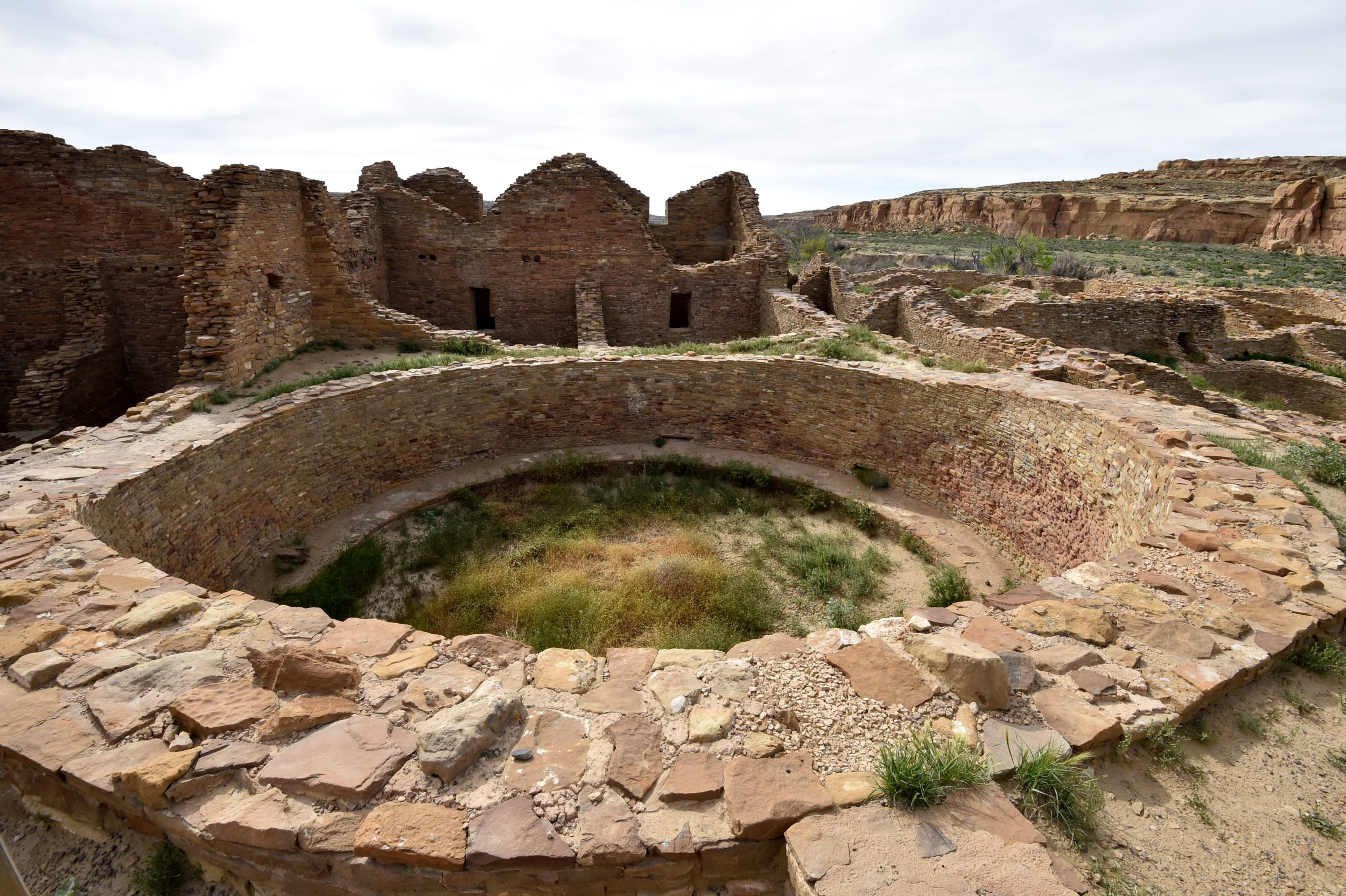 The ruins of the Pueblo del Arroyo house built by the Ancient Puebloan people is seen at Chaco Culture National Historical Park on May 20, 2015. (Mladen Antonov/AFP via Getty Images)