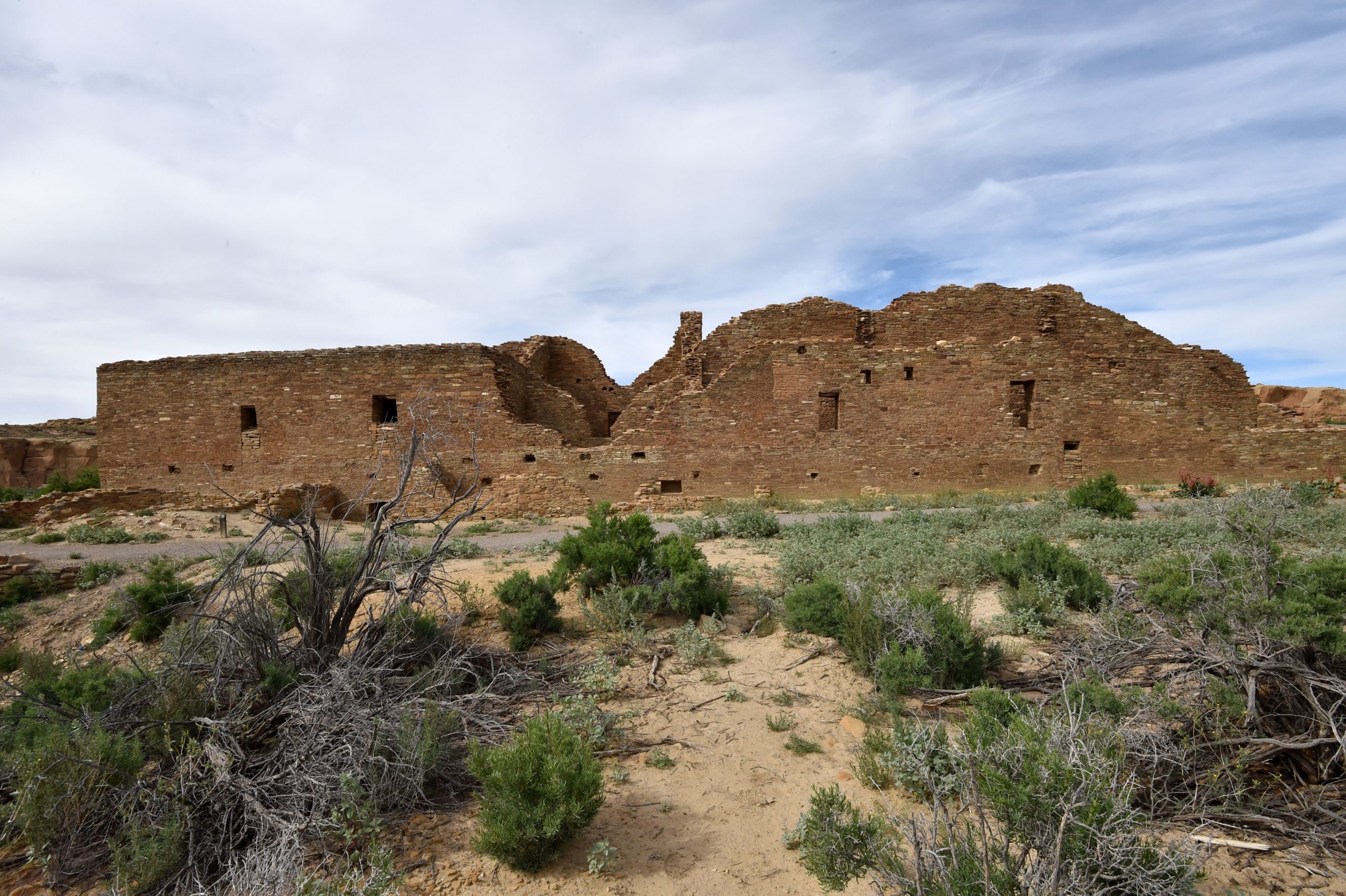 The ruins of the Pueblo del Arroyo house built by Ancient Puebloan People is seen at Chaco Culture National Historical Park on May 20, 2015. (Mladen Antonov/AFP via Getty Images)