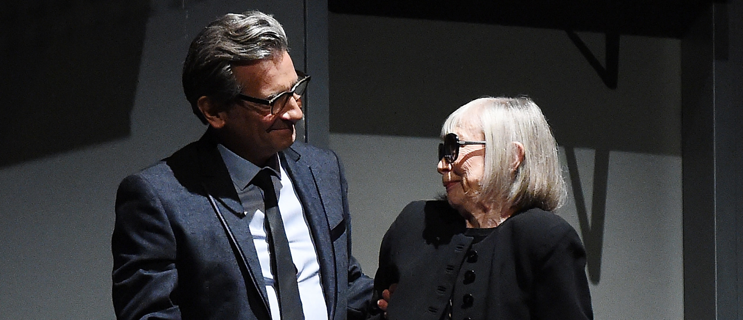 NEW YORK, NY - OCTOBER 11: Director Griffin Dunne and Writer Joan Didion attend the 55th New York Film Festival presentation of - "Joan Didion: The Center Will Not Hold" at Alice Tully Hall on October 11, 2017 in New York City. (Photo by Nicholas Hunt/Getty Images)
