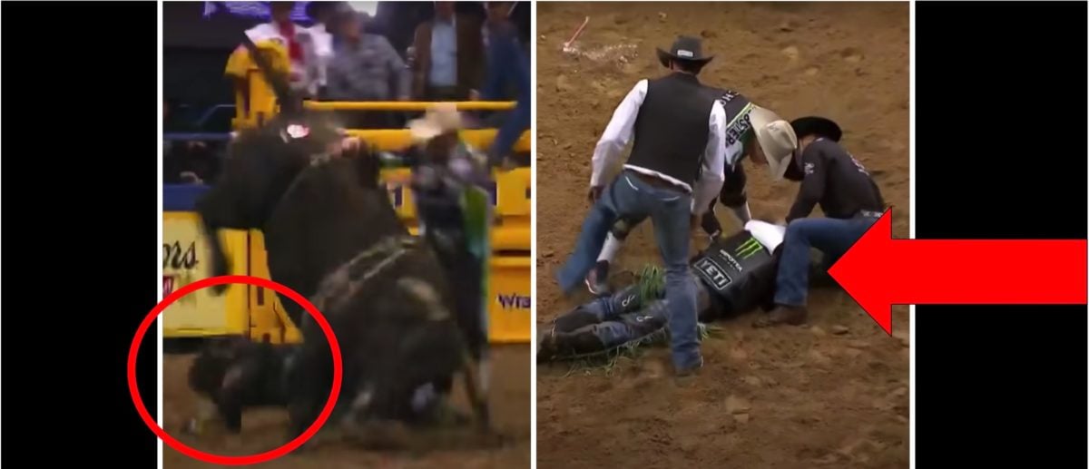 Bull Rider J.B. Mauney Knocked Unconscious During Horrifying