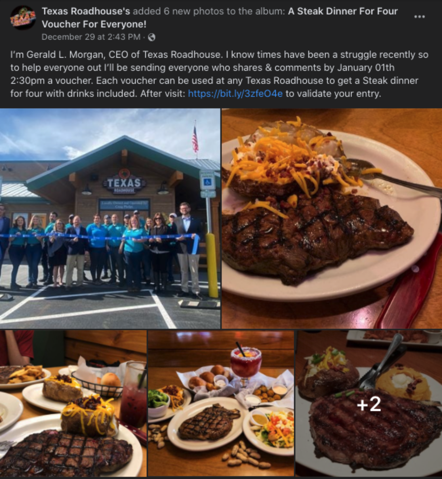 FACT CHECK Is Texas Roadhouse Giving Away Dinner Vouchers To Everyone