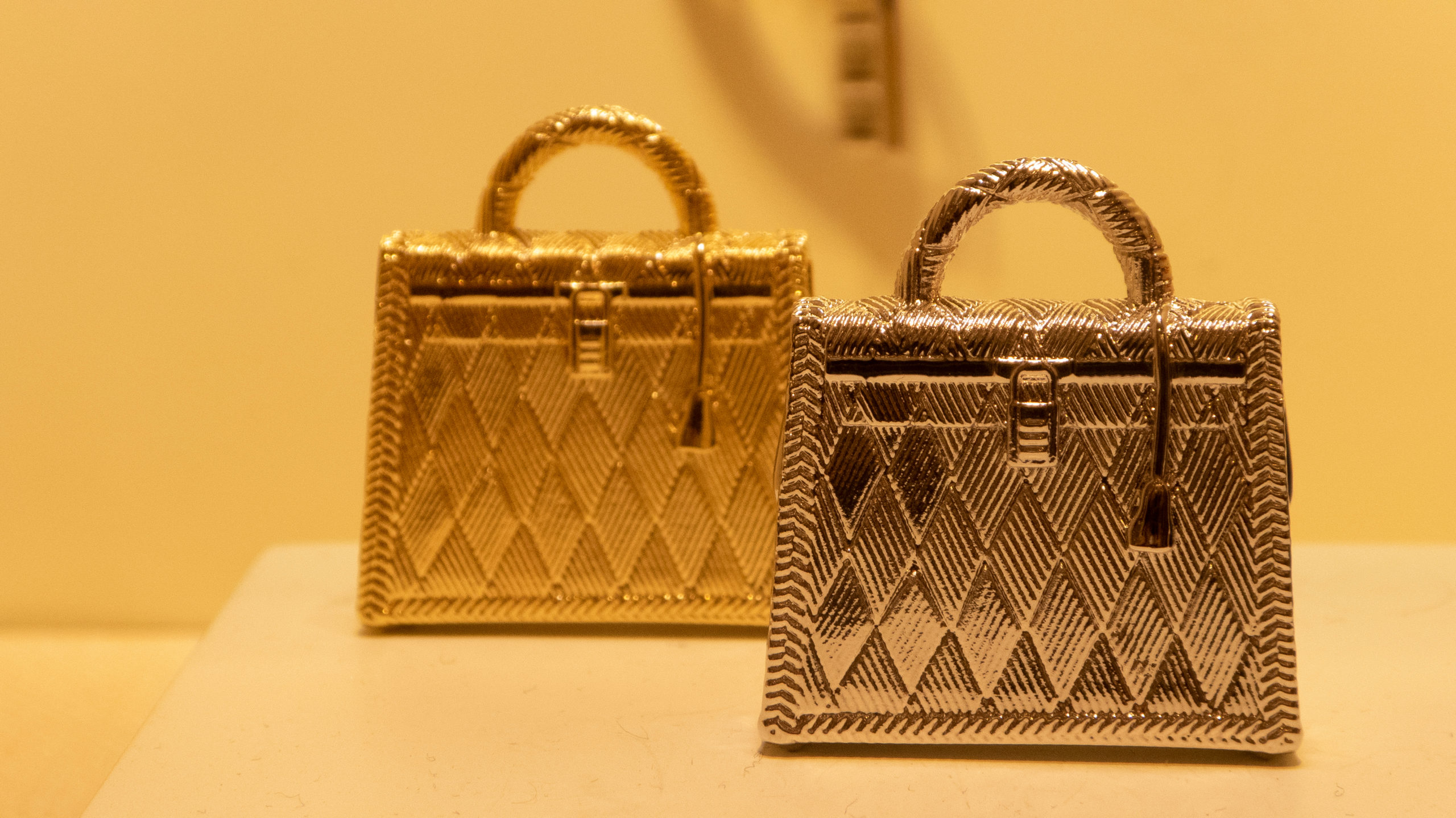 Closeup of Hermes handbags [Shutterstock/ Jo Galvao]
