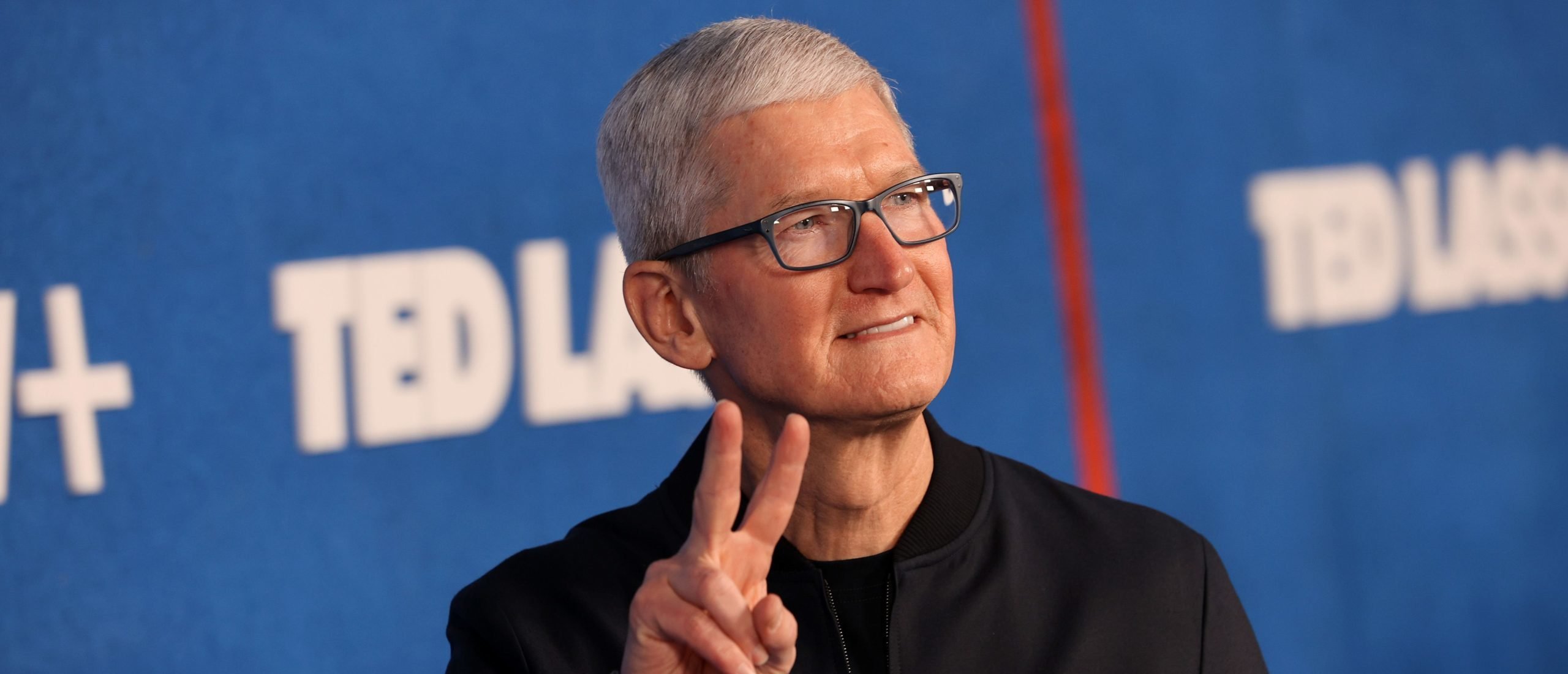 Apple CEO Tim Cook attends Apple's "Ted Lasso" season two premiere at Pacific Design Center on July 15, 2021 in West Hollywood, California. (Photo by Kevin Winter/Getty Images)