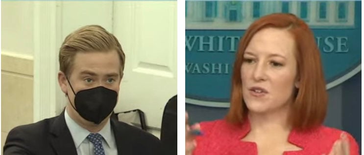 Doocy presses Psaki on Biden Vilifying Republicans. She Ends Response by Cheering for Football Team thumbnail