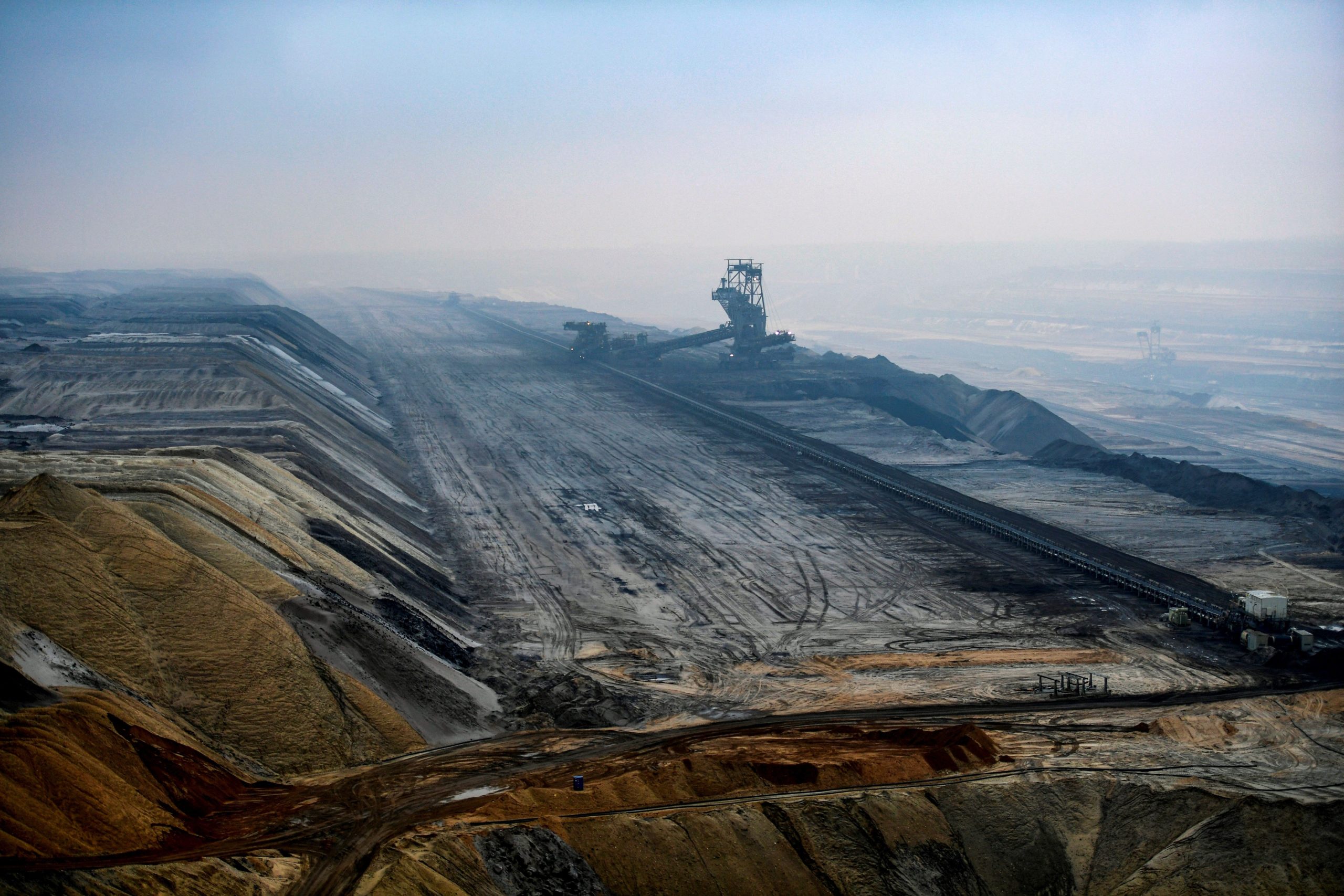 A bucket wheel excavator is seen at a coal mine in western Germany on Jan. 17. (Ina Fassbender/AFP via Getty Images)