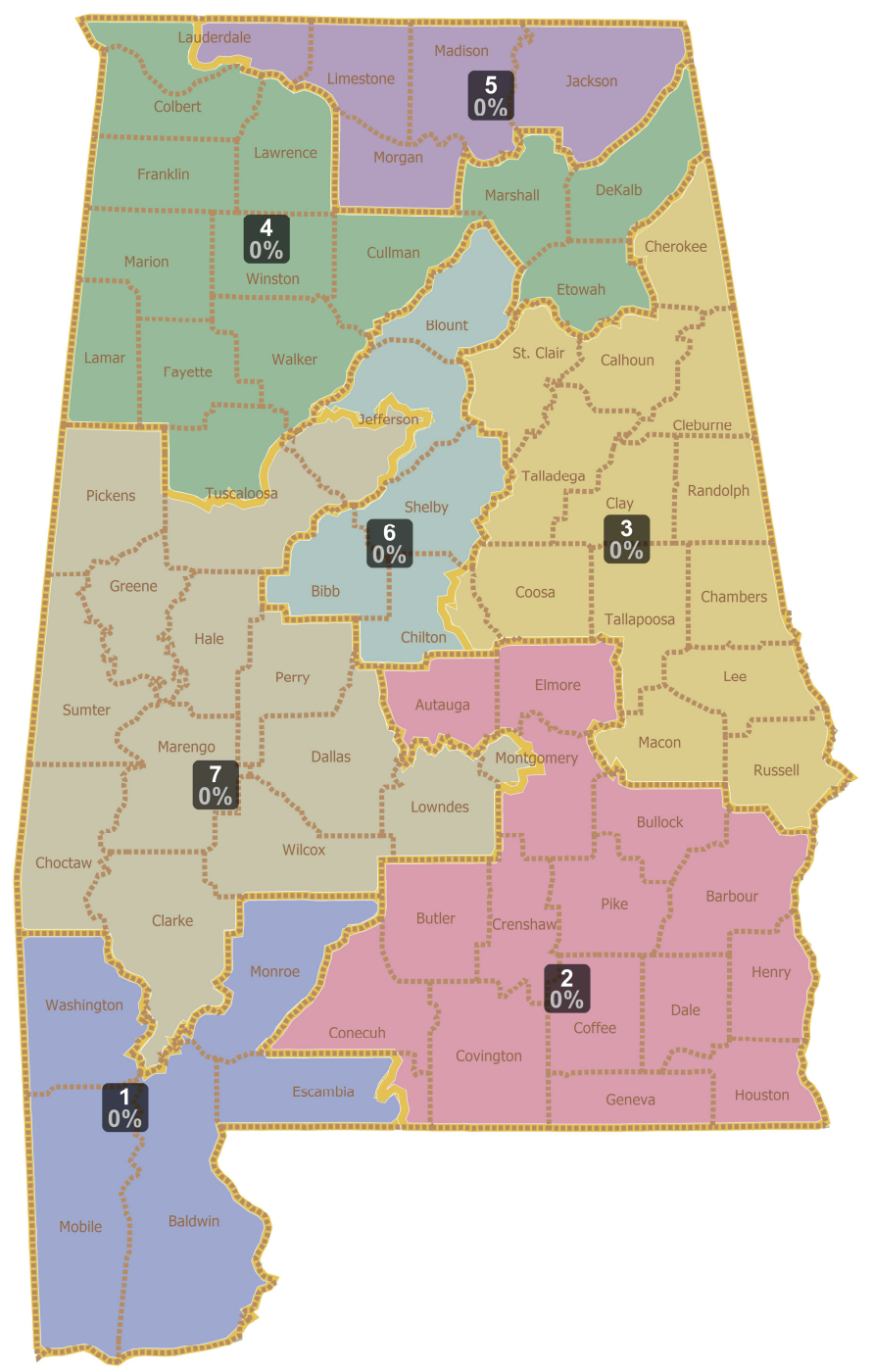 La corte descarta el mapa del Congreso dibujado por el Partido Republicano de Alabama, lo que podría dar a los demócratas otro asiento