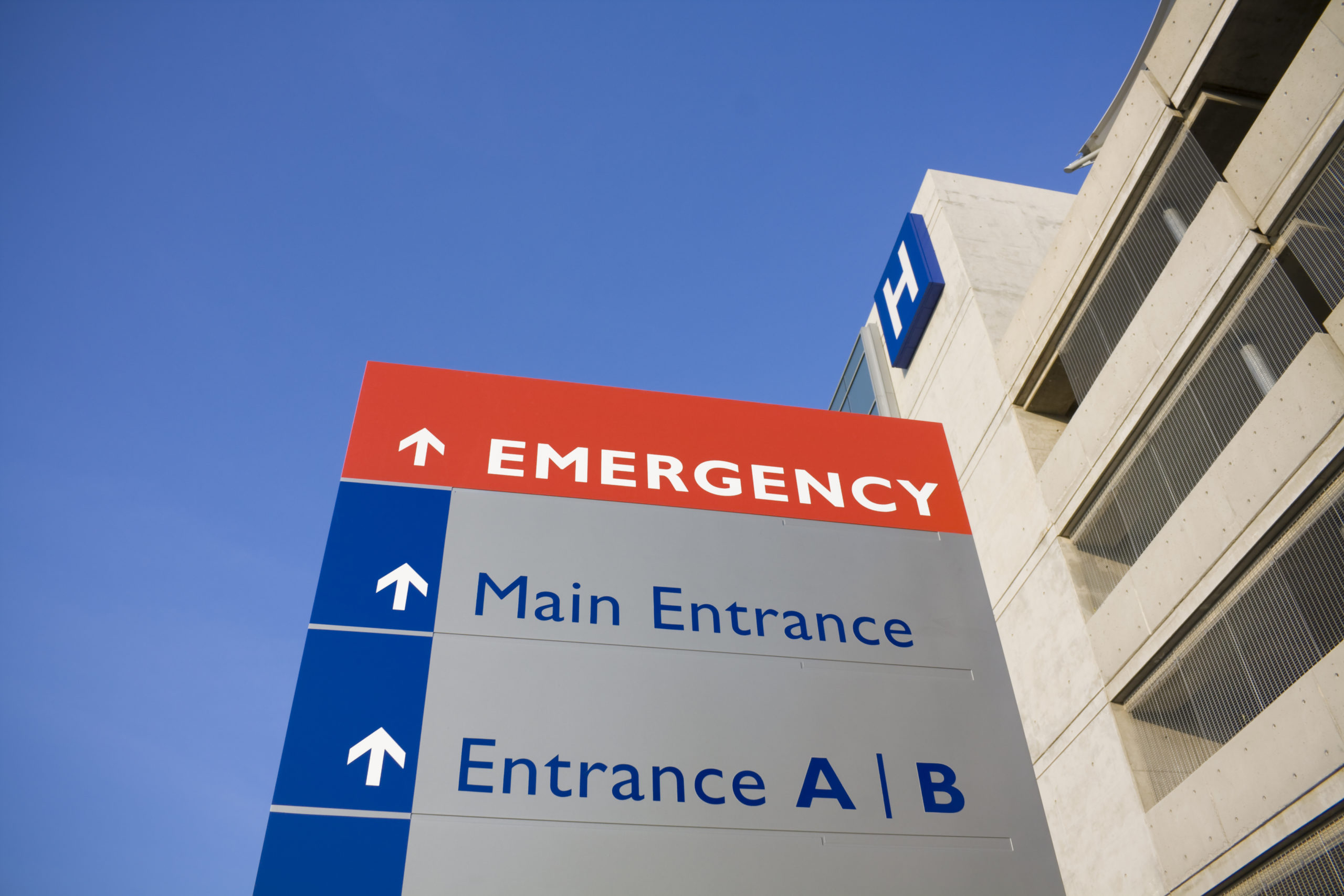 Modern hospital entrance [Steve Design/Shutterstock]