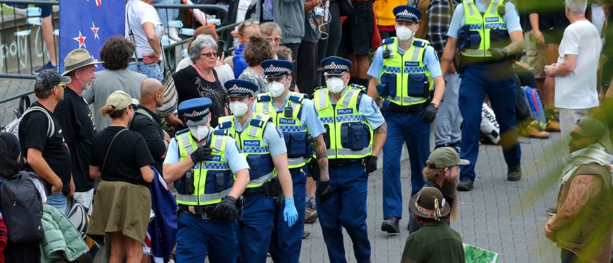 New Zealand Police Arrest 120 At Anti Mandate Protest Outside Parliament The Daily Caller 