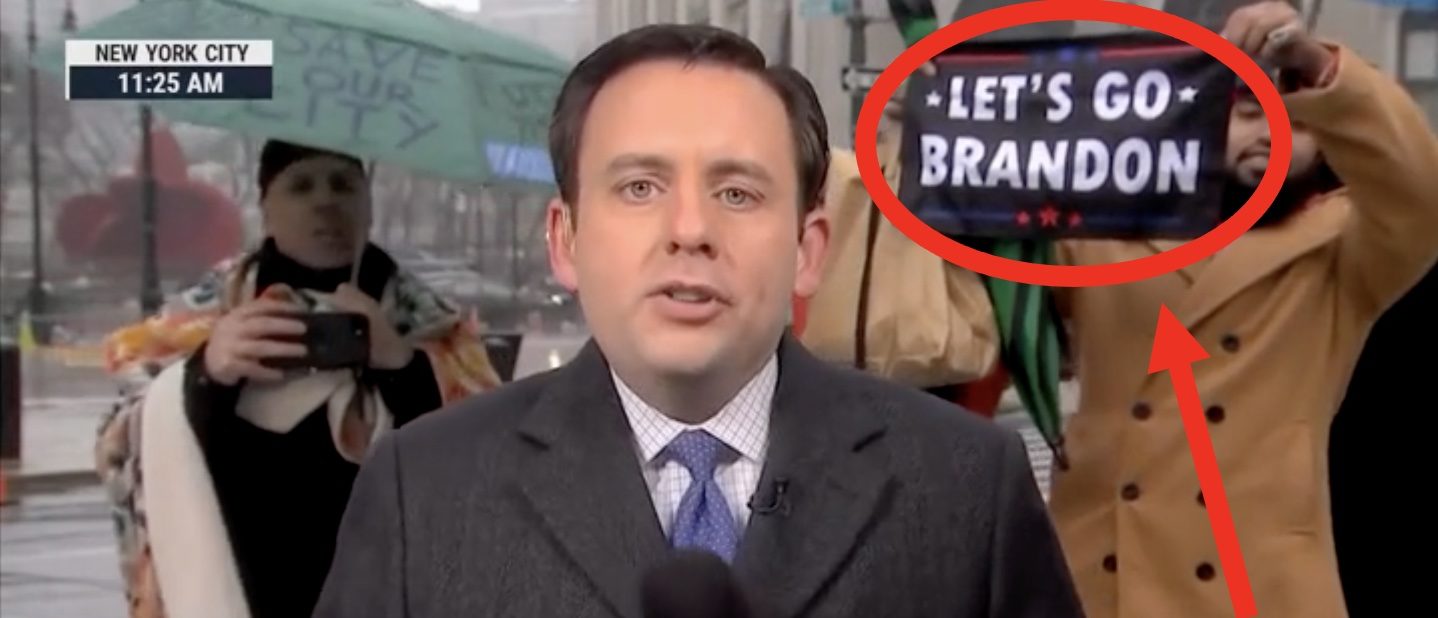 MSNBC 1 e1643926858272 | Man Trolls MSNBC Reporter (And Everyone Watching) With A ‘Let’s Go Brandon’ Flag | The Paradise