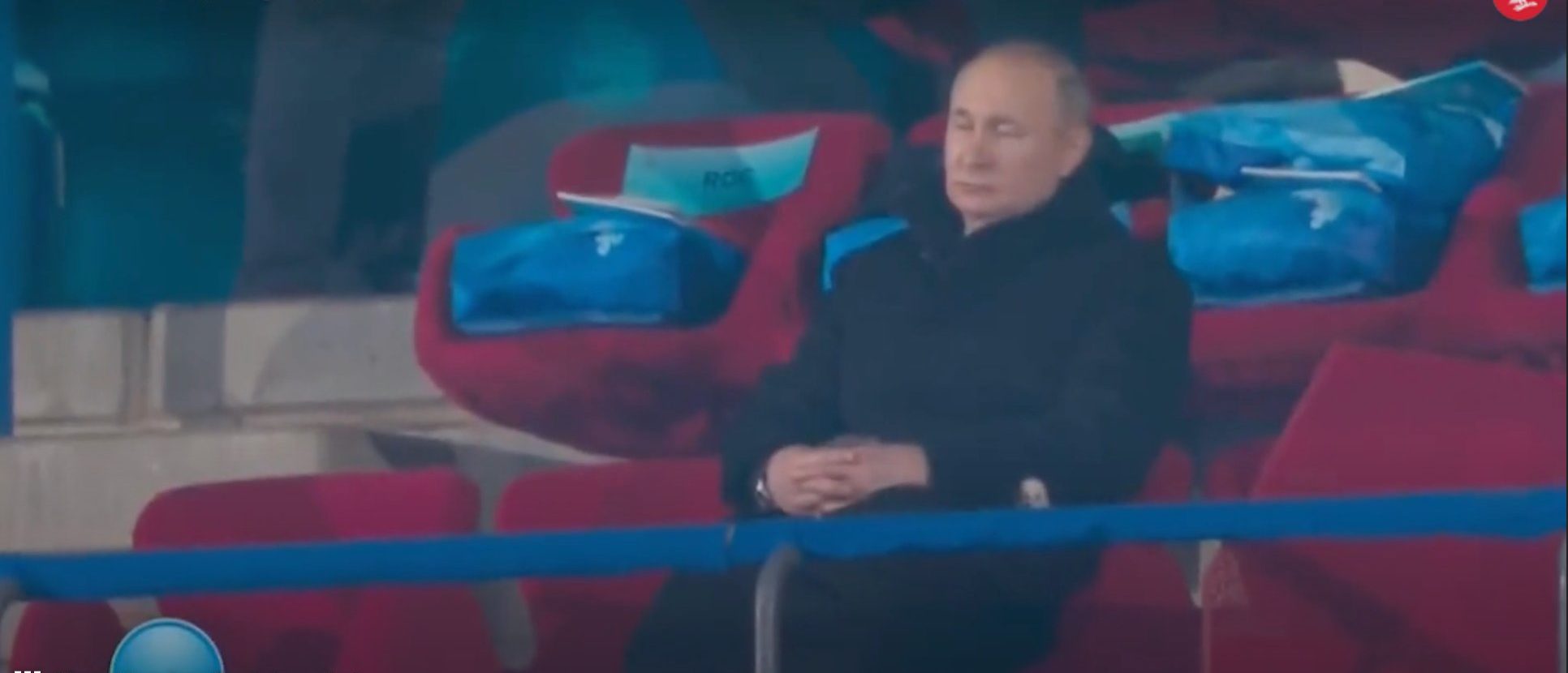 Putin Appears To Fall Asleep While Ukrainian Team Is Introduced At Olympics The Daily Caller