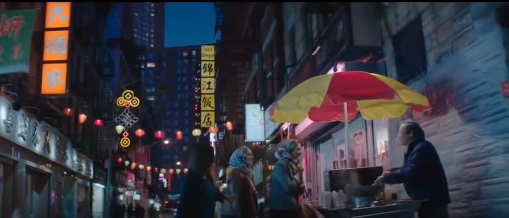 In 2014, Coca-Cola was accused of courting controversy by releasing a Super Bowl commercial in which "America the Beautiful” was sung in several languages, including Hindi. The commercial included a vignette in which hijab-wearing Muslim women bought Chinese food. [YouTube/Screenshot/VassarDriveMusic]