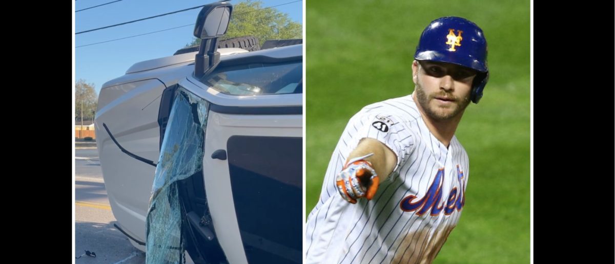 Pete Alonso flipped his car three times on Sunday, say he's lucky