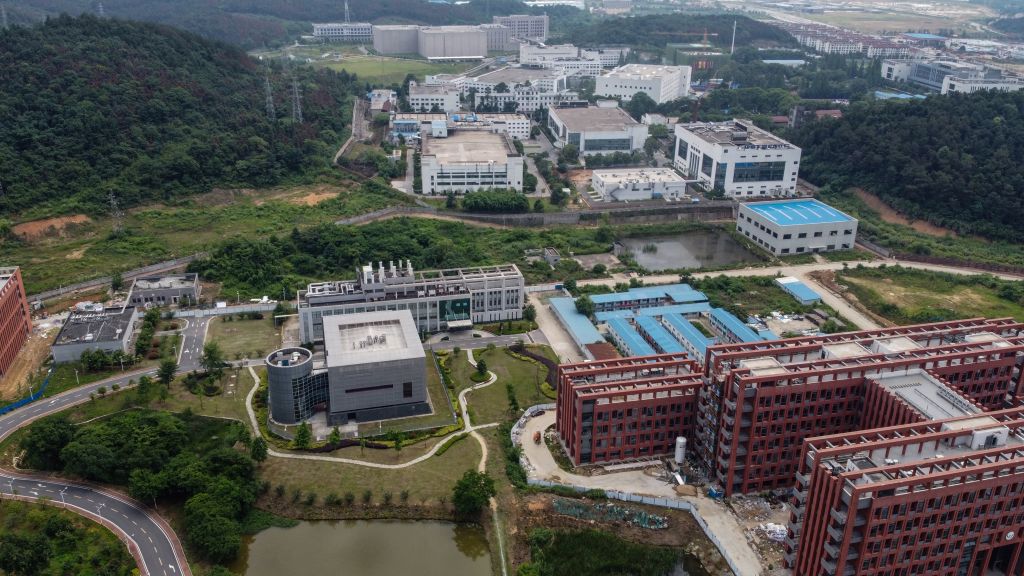 This aerial view shows the P4 laboratory (centre L) on the campus of the Wuhan Institute of Virology in Wuhan in China's central Hubei province on May 27, 2020. - Opened in 2018, the P4 lab conducts research on the world's most dangerous diseases and has been accused by some top US officials of being the source of the COVID-19 coronavirus pandemic. China's foreign minister on May 24 said the country was "open" to international cooperation to identify the source of the disease, but any investigation must be led by the World Health Organization and "free of political interference". (Photo by Hector RETAMAL / AFP) (Photo by HECTOR RETAMAL/AFP via Getty Images)
