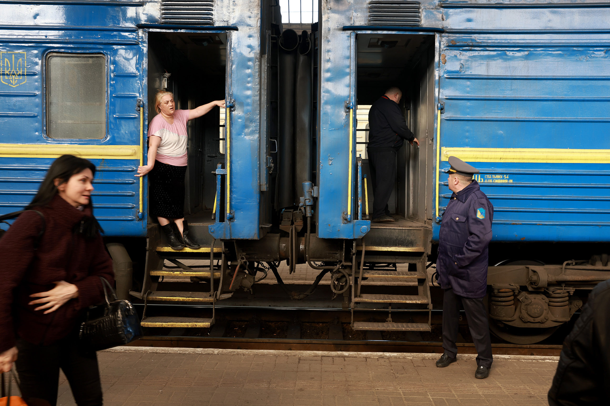 Ukrainians From Besieged Cities Evacuate By Train to Lviv