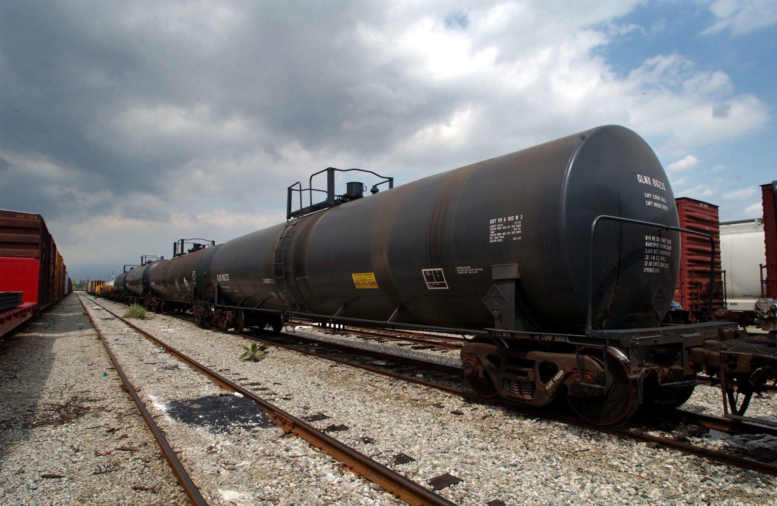 A tank car is pictured in Santa Fe Springs, California. (David McNew/Getty Images)
