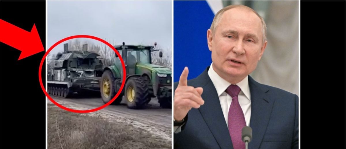 Viral Video Allegedly Shows A Ukrainian Stealing A Russian Missile System Using A Tractor