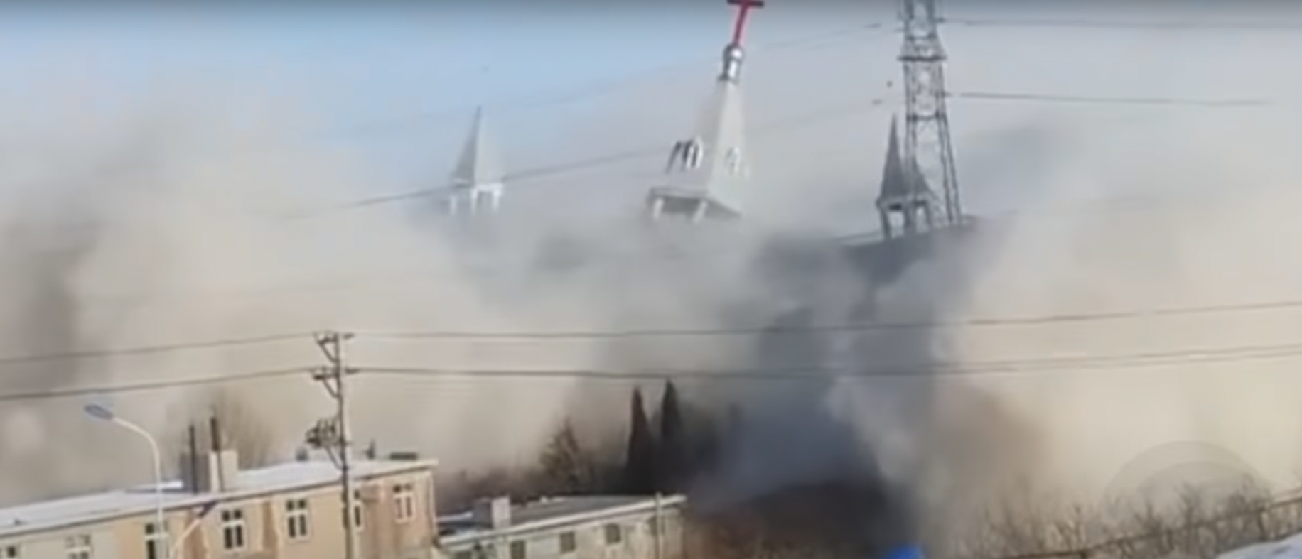 Golden Lampstand Church, one of the largest Protestant churches in Shanxi province, was destroyed in 2018 after being accused of violating land agreements and building codes, according to the South China Morning Post. [YouTube/Screenshot/SouthChinaMorningPost]