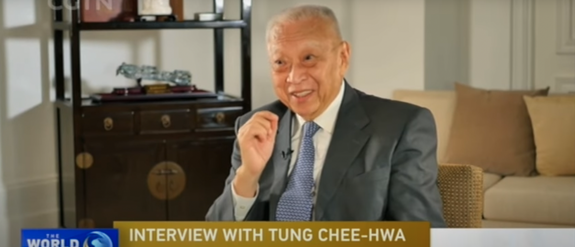 A figure linked to many malign PRC influence operations across the United States, Tung Chee-hwa is the vice chairman of the Chinese People’s Political Consultative Conference (CPPCC), which controls the United Front Work Department (UFWD) to which Chen Xu has been promoted. [YouTube/Screenshot/CGTN]