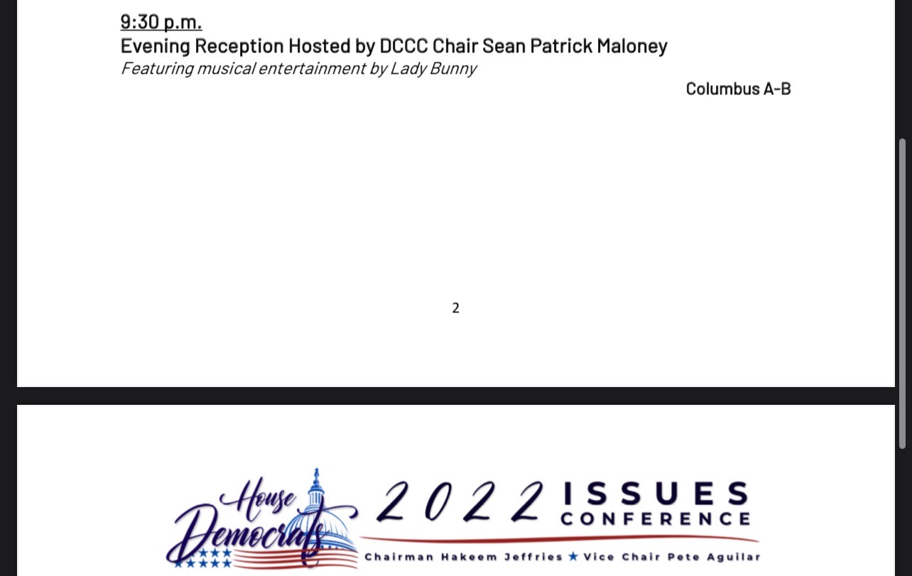 Screen Shot/Daily Caller Obtained/Dem Conference Agenda 