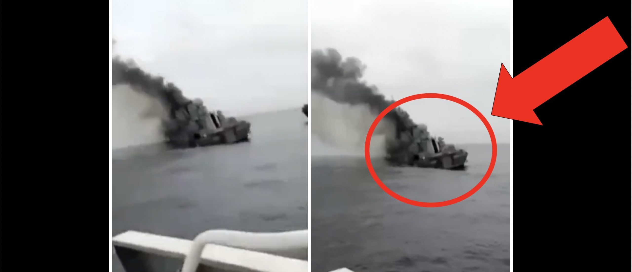 Viral Photo And Video Allegedly Show The Russian Warship Moskva Sinking In The Black Sea