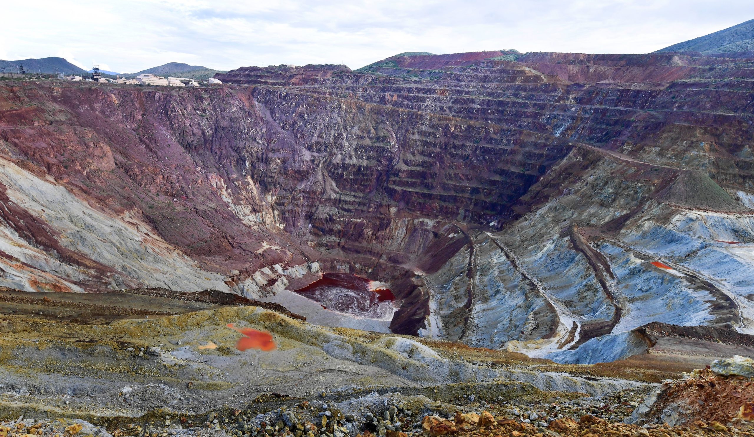 The Lavendar Pit at Copper Queen Mine in Bisbee, Arizona pictured on July 24, 2020. (Frederic J. Brown/AFP via Getty Images)