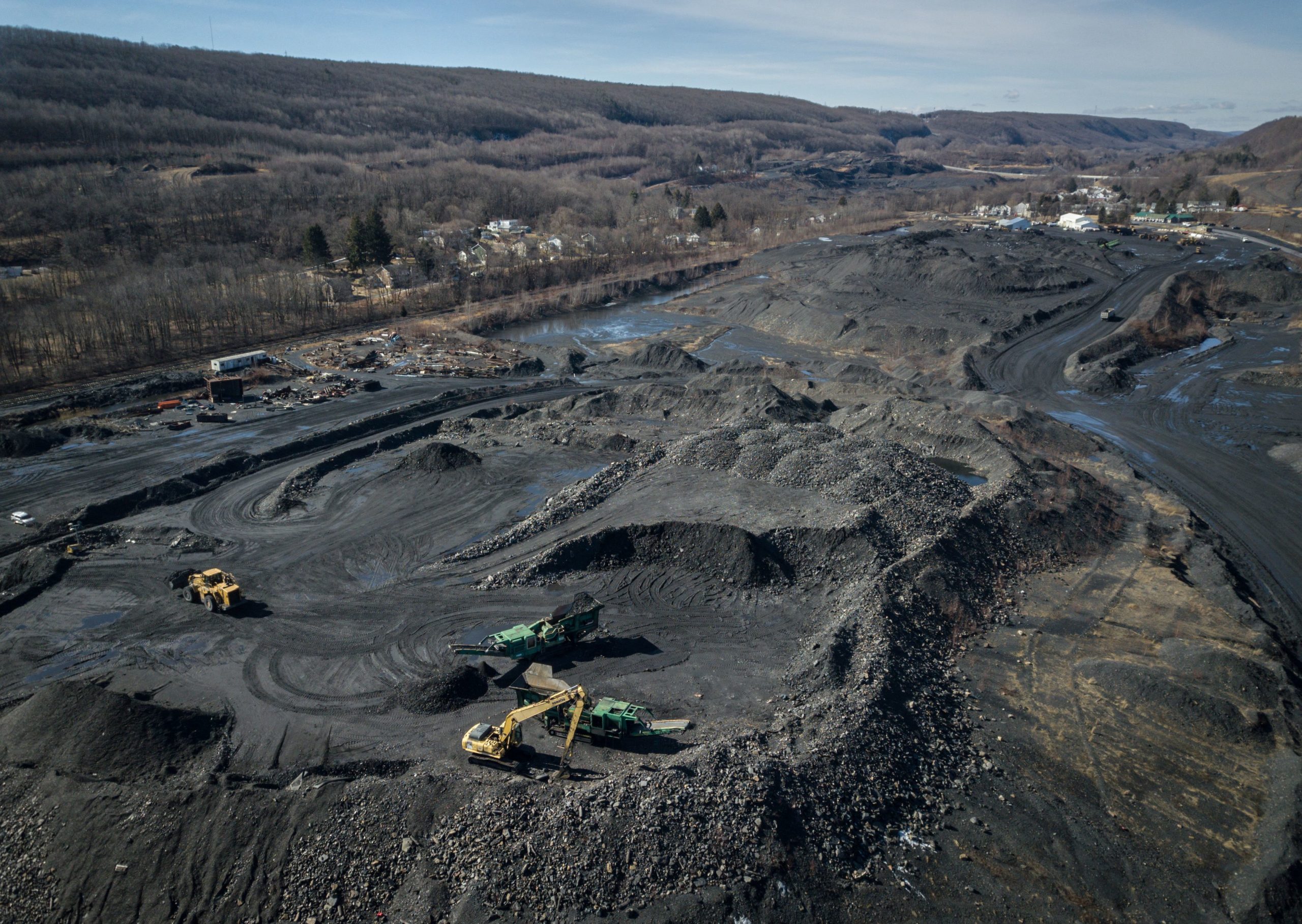 A coal mine in Maizeville, Pennsylvania, is pictured on March 3. (Ed Jones/AFP via Getty Images)