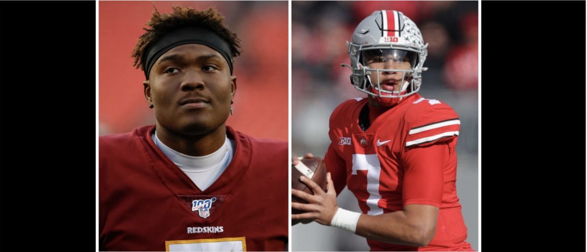 Dwayne Haskins shares images wearing multiple NFL jerseys