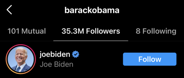 Screenshot/Instagram/BarackObama