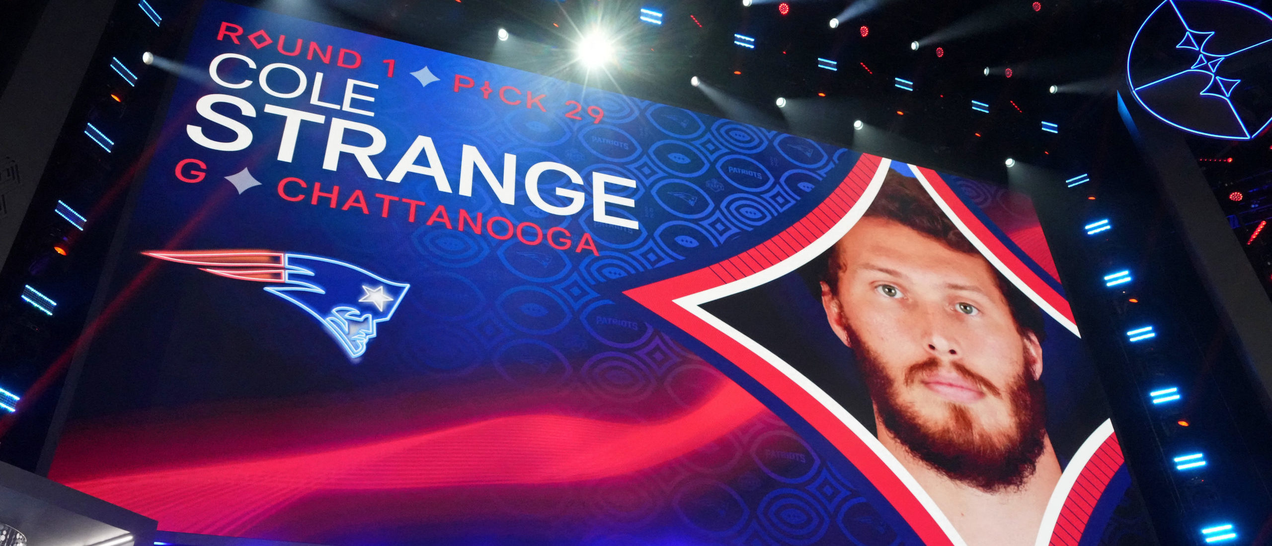 Patriots draft OL Cole Strange with first-round pick at No. 29