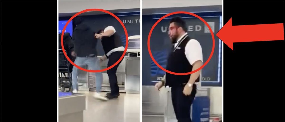 Empleado de una aerolínea es sacudido durante una pelea brutal en un loco video viral