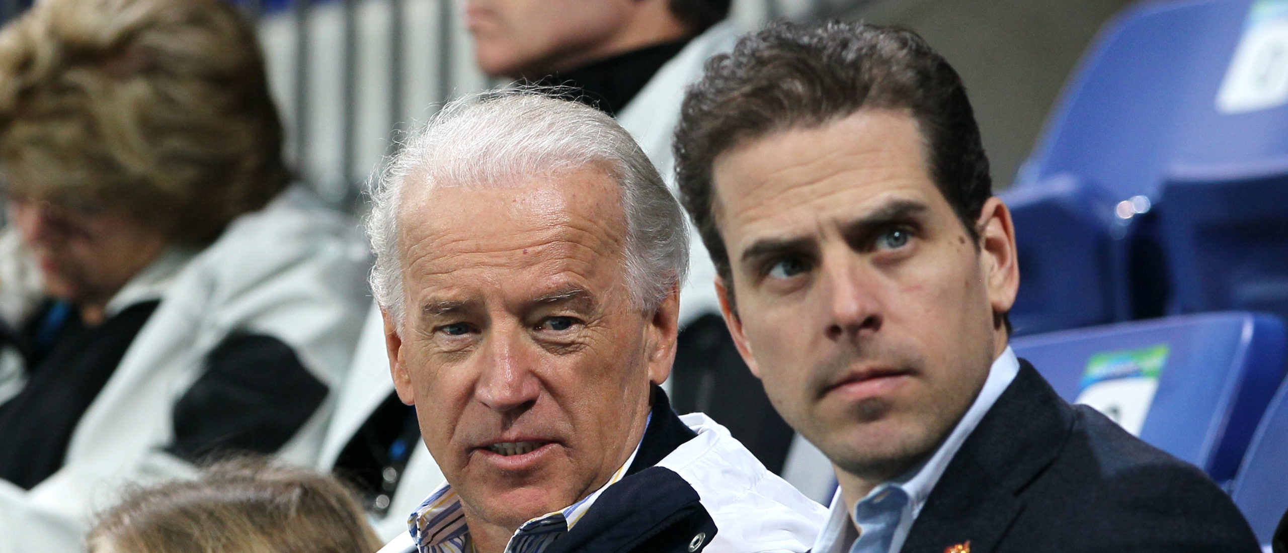 VANCOUVER, BC - FEBRUARY 14: United States vice-president Joe Biden (L) and his son Hunter Biden (R) attend a women's ice hockey preliminary game between United States and China at UBC Thunderbird Arena on February 14, 2010 in Vancouver, Canada. (Photo by Bruce Bennett/Getty Images)