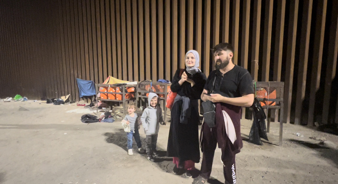 Migrants from Chechnya after they crossed from Mexico into San Luis, Arizona Jennie Taer//Daily Caller News Foundation